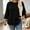 A135 Black, variant on Women's Quilted Tunic Tops 3/4 Sleeve Shirts Crewneck Casual Waffle Knit Blouses Loose Fit Fall Pullover T-Shirts Basic Cozy Lounge Everyday Work Wear