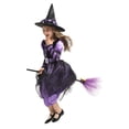 thumbnail image 5 of Zwiiyzr 4-9Y Girls Halloween Outfits for Childrens Princess Hat Dress Up Ball Witch Performance School Clothes Purple, 5 of 6