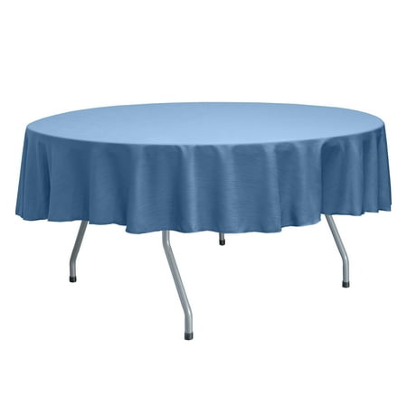 

Ultimate Textile (3 Pack) Reversible Shantung Satin - Majestic 72-Inch Round Tablecloth - for Weddings Home Parties and Special Event use Periwinkle Blue