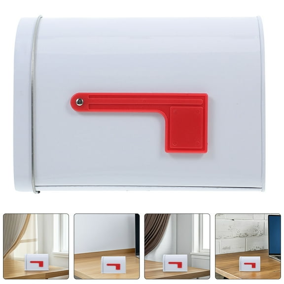 GOOHOCHY 2pcs Small Tinplate Mailbox Present Metal Letter Boxes Seasonal Decoration Tinplate Present Box For Organizing Desk Clutter