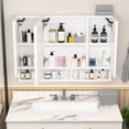 thumbnail image 4 of Modern Bathroom Storage Cabinet With Mirror And Led Lights - 39x28 Inches, White, Wall Mounted, Waterproof, Corrosion Inches & Modern, Aluminium, Multi, 4 of 7