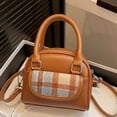 thumbnail image 2 of Bolso de mano con diseño de nicho de moda, con costuras, portátil, para mujer, bolso bandolera versátil de invierno, 2 of 6