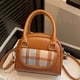 thumbnail image 4 of Bolso de mano con diseño de nicho de moda, con costuras, portátil, para mujer, bolso bandolera versátil de invierno, 4 of 6