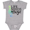 thumbnail image 3 of Inktastic Life Needs Music- ocean colors Boys or Girls Baby Bodysuit, 3 of 5