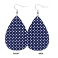 thumbnail image 2 of Faux Leather Earrings Earring Deep Blue And White Dots Teardrop Dangle Earrings For Women Jewelry, 2 of 6