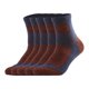 thumbnail image 2 of Qarigey 3 pares de calcetines de algodón de tubo medio teñido calcetería cómodo calentador de pies antideslizante accesorio portátil primavera Medias hombres grises azules Qarigey AP013197-10, 2 of 6