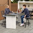 thumbnail image 2 of Crestlive Products Outdoor Patio Swivel Bar Stool Aluminum Bar Chair with Sunbrella Cushion 2-piece set, MILANO CHAR cushion, 2 of 5