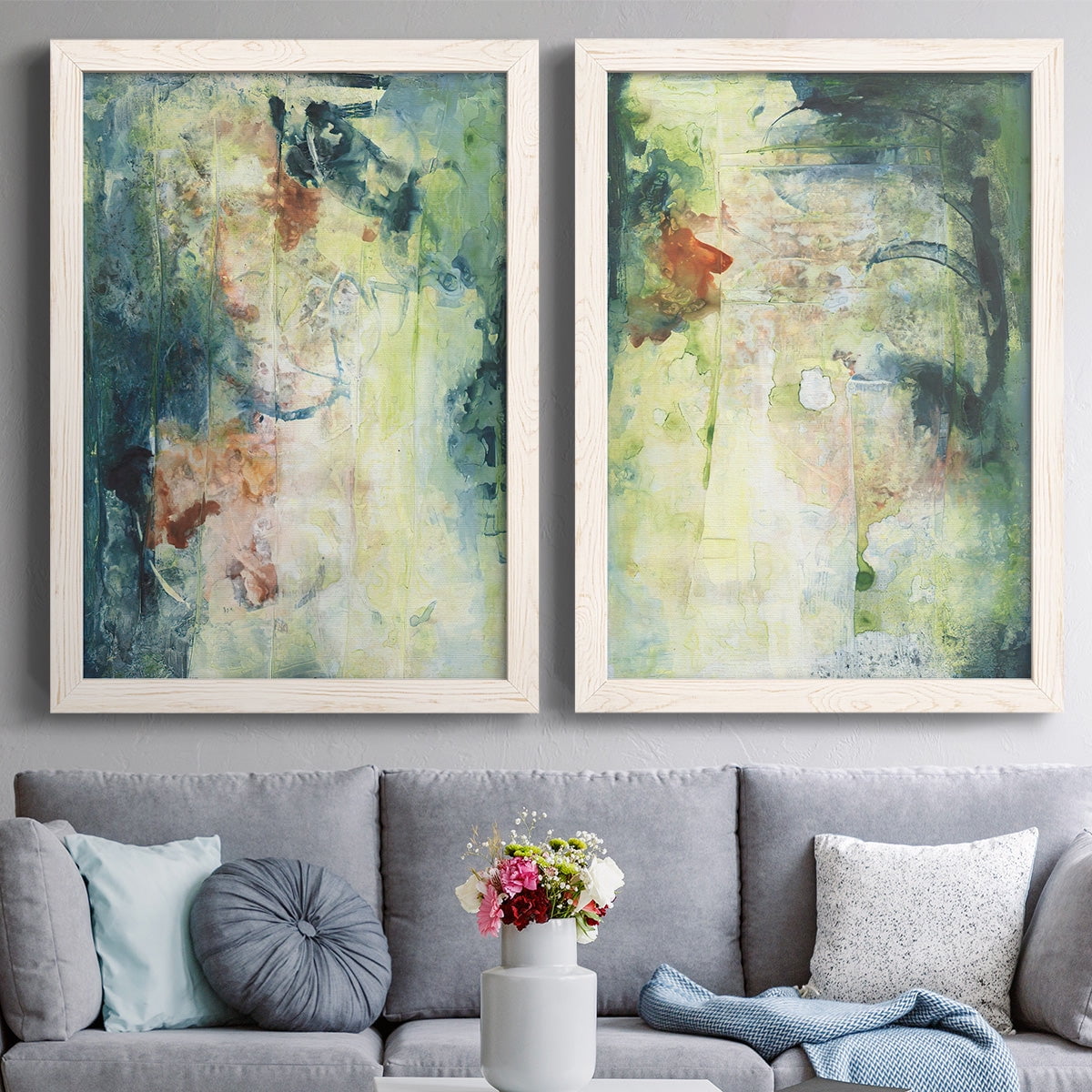 Nature's Elements I - Premium Framed Canvas 2 Piece Set - Ready to Hang