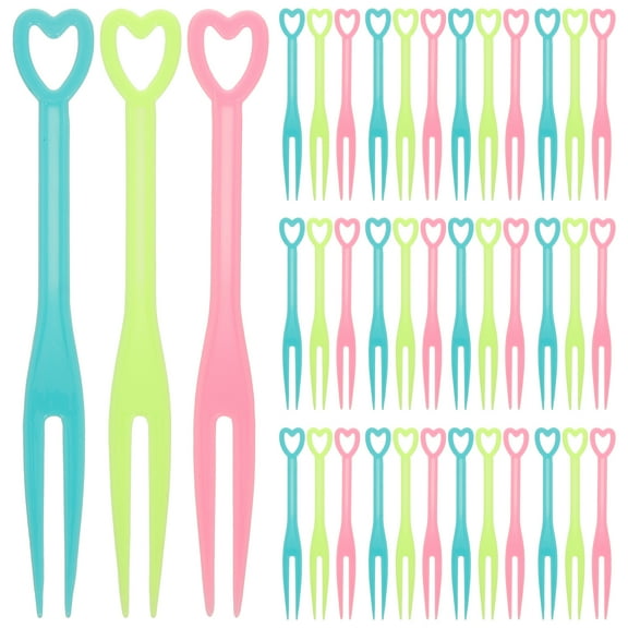 NUOLUX 500Pcs Food Picks for Kids Reusable Fruit Food Picks Bento Dessert Forks Food Toothpicks
