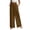Brown, variant on Women's Cotton Linen Palazzo Pants Cross Smocked High Waisted Trousers Cooling Comfy Straight Wide Leg Pant