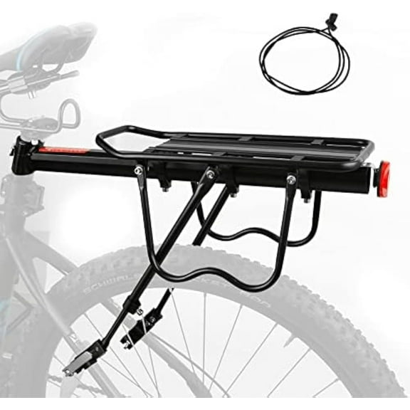 ZTZ Rear Bike Rack Aluminum Alloy Bike Rack for Back of Bike (110-165lbs Capacity)- Adjustable Quick Release Bicycle Cargo Rack, Easy Installation