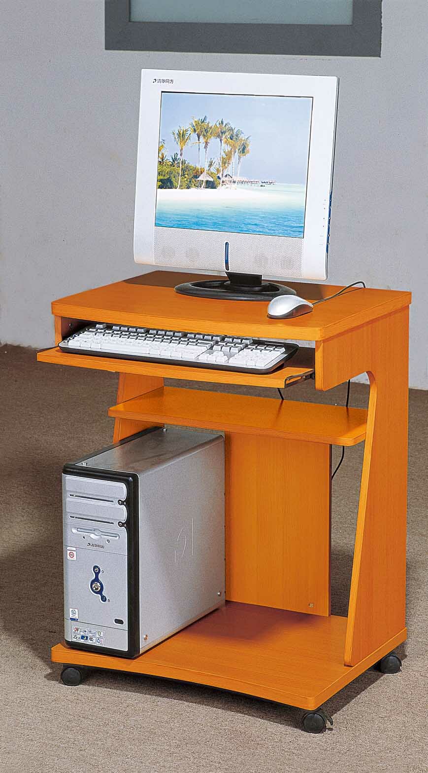 Eudy Computer Desk, Keyboard Tray, Overall 31" H x 24" W x 19" D
