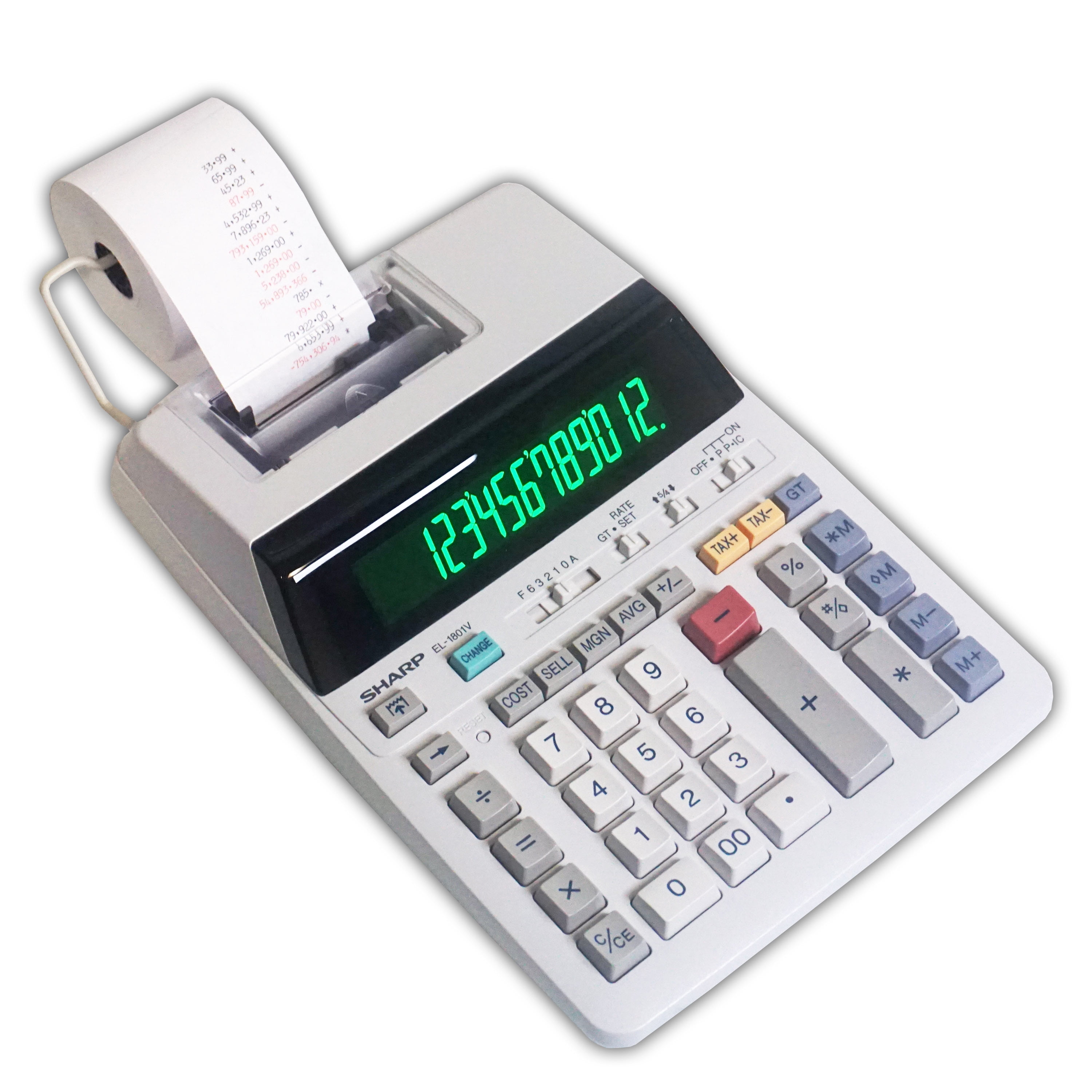 Sharp Calculators, SHRELR297BBK, EL-R297BBK 12-Digit Extra Large ...