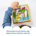 thumbnail image 5 of Melissa & Doug Farm Wooden Cube Puzzle with Storage Tray - 6 Puzzles in 1 (16 Pcs) - FSC Certified, 5 of 11