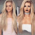 thumbnail image 2 of Perruque Longue Bouclée Blond Dégradé pour Femmes Cheveux Synthétiques Ondulés Résistants à la Chaleur, 2 of 10