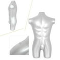 thumbnail image 1 of Man Silver Whole Body Inflatable Mannequin Dummy Torso Model Fashion Display, 1 of 7