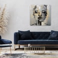 thumbnail image 3 of Cuadro  decorativo moderno para sala o recamara Silueta de Rostro de Mujer con Toques Dorados Tipo Pintura Moderno Estilo Abstracto Acabado Galería Listo para Colgar Maxigráfica Shop  Cuadro Retrato Abstracto, 3 of 8