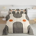 thumbnail image 2 of Manfei Strieps Abstract Bedding Comforter Set, Orange Circle Geometric Twin Comforter Sets, Mid Century Minimalst Artwork Reversible Bedding Set, Super Cozy Room Decor, 2-Piece, 2 of 8