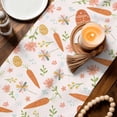 thumbnail image 4 of Table Runner - 36 Inch Long, Pink Spring Easter Kitchen Dining Table Runner Dresser Scarves, Bunny Carrots Eggs Floral Botanical Farmhouse Decor for Coffee Tables Wedding Party Banquet, 4 of 8