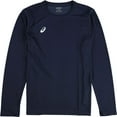 thumbnail image 1 of ASICS Mens Plain Logo Basic T-Shirt, navy, S, 1 of 2
