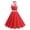 Red, variant on Womens Plus Size Polka Cocktail Swing Dresses Vintage 50s Buttons Belted Retro Rockabilly Swing Dress Pinup Formal Party Fit & Flare Halter Neck Sundress