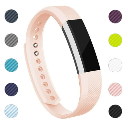 For Fitbit Alta / Alta HR Bands Adjustable Replacement Wrist Bands Soft TPU Material Strap Without Tracker (Blush Pink, Large)