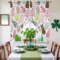 thumbnail image 4 of Swag Curtains Valances for Windows, Easter Bunny Eggs Short Kitchen Window Curtains Over Sink, Leopards Rabbit Watercolor Floral Leaves Cafe Curtains Panel Set Of 2,Rod Pocket, 36 Inches Length, 4 of 9