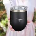 thumbnail image 5 of Dinosaur 12oz Insulated Wine Tumbler with Lid and Straw – Double Wall Vacuum Mug Stainless Steel 304 Interior for Hot & Cold Drinks Coffee, Wine, Cocktails, 5 of 5