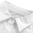 thumbnail image 4 of YMNXA Women's Shirts Long Sleeve Lapel Solid Color Button Down Comfortable Elegant Loose Fit Blouse Top For Casual Daily Wear,White,M, 4 of 6