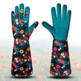 thumbnail image 1 of Gardening Gloves for Women, Breathable leather Garden Gloves with Grip, Thorn-Proof Puncture-Resistant Work Gloves（green）, 1 of 5