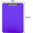 thumbnail image 2 of JAM Paper Plastic Clip Boards, Purple Clipboards, 2/Pack, 9 x 12.5, 2 of 6