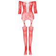 thumbnail image 3 of Gibobby Conjunto de lencería Lencería sexy para mujer Día de San Valentín Ropa de dormir Ropa de dormir Medias de cuerpo Body de red Sheer Lencería(Rojo, Talla única), 3 of 5