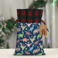 thumbnail image 5 of Sikiie Dinosaur Christmas Gift Bags Drawstring Gift Bags Sacks Drawstring Bag Holiday Linen Xmas Wrapping Bags for Presents Party Gift-Black, 5 of 8