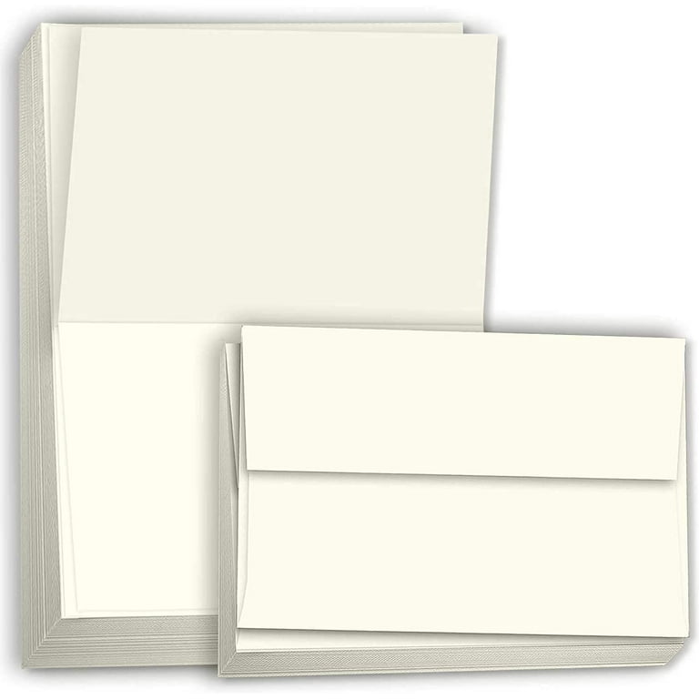Hamilco Cream Colored Cardstock Thick Paper - 8 1/2 x 11 Heavy Weight 80 lb Cover Card Stock for Printer - 50 Pack