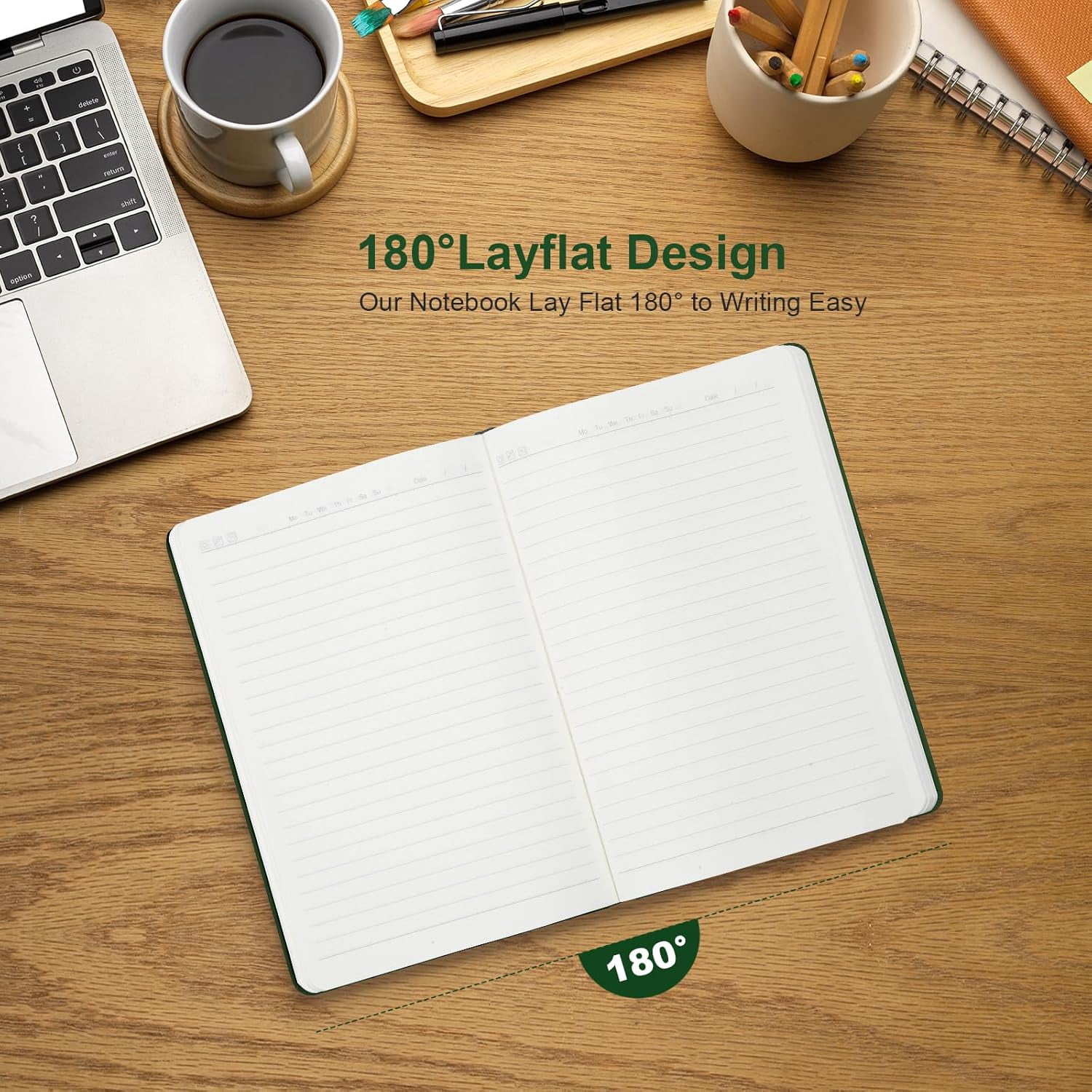 12 Pack Lined Journal Notebooks for Women & Men, 240 Pages, Medium 5.5" x 8.3", Hardcover, Journaling Notebook for Work & Note Taking, Fits for School Home Business, Journals for Women, Men
