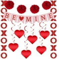 thumbnail image 2 of Party Supplies,Valentines Day Decorations Set Hanging Heart Love And Wooden Beads Garlands Banner For Home Classroom Wedding And, 2 of 9