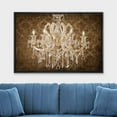 thumbnail image 2 of wall26 Framed Canvas Print Wall Art Fancy Brown Pattern White Crystal Chandelier Decorative Lights Digital Art Realism Contemporary Chic Relax/Calm for Living Room, Bedroom, Office - 24"x36&quot, 2 of 5