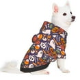 thumbnail image 2 of Fotbe Pumpkin And Flying Bat1 Print Small Dog Sweater Hoodies Pet Grey Hooded Soft Fleece Sweatshirts with Pocket Fall Winter Puppy Cat Sweaters Warm Clothes-Large, 2 of 7