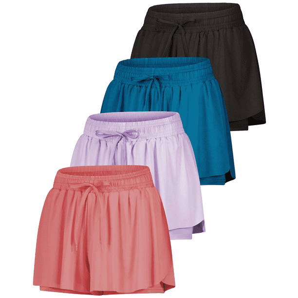 KISSMODA 4Pack Loose Fit Shorts For Womens With Pockets Fashion