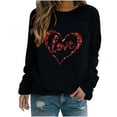thumbnail image 2 of Great Gifts for Less Ofreoo Ladies' Casual Valentine's Day Printed Long Sleeved Round Neck Top/shirt, 2 of 3