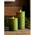 thumbnail image 2 of Melrose LED Lighted Flameless Pillar Candle - 7.75" - Green, 2 of 2