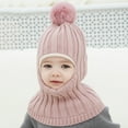 thumbnail image 2 of Baby Winter Hat Scarf Toddler Beaniess Hats Girl Boy With Neck Warmer Pompom Beaniess For Kids Knit Warm Earflap Hood Skullss Caps Toddler Boy Winter Hat, 2 of 6