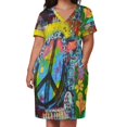 thumbnail image 3 of Graffiti Peace Wall Loose Pocket Dress Elegant gowns wedding guest dress 2025 african dresses for woman, 3 of 7