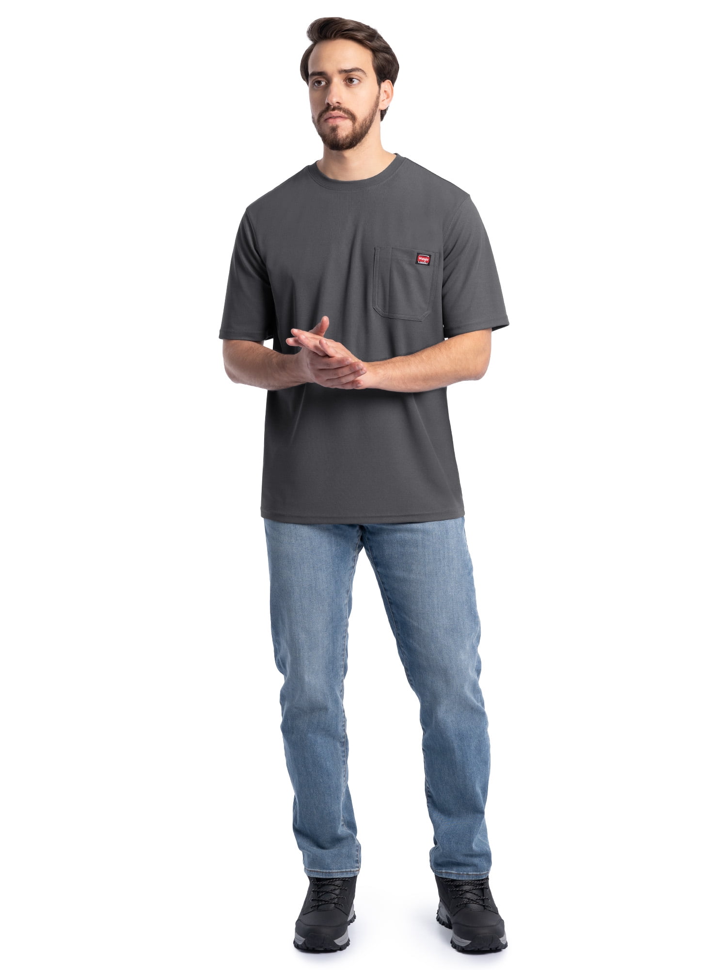 Wrangler Workwear Men's Short Sleeve UPF40 Performance Tee, Size S-3XL and XLT-2XLT