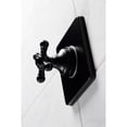 thumbnail image 3 of Kingston Brass KS3040BX  Single-Handle Three-Way Diverter Valve with Square Trim Kit in Matte Black, 3 of 9