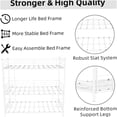 thumbnail image 5 of White Triple Bunk Bed with Ladder, Full Metal Frame with Guardrails, Space Saving Triple Bunk Bed for Teens and Adults, No Box Spring Needed, 5 of 10