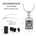 thumbnail image 2 of Butterfly Pattern Cylinder Urn Pendant Memory Necklace Urns for Cremation Ashes Holder Memorial Jewelry, 2 of 7