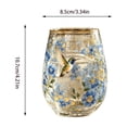 thumbnail image 4 of HWRETIE 420Ml Floral Gold Rim Glass Cup Set Vintage Crystal Drinking Glass for Tea Coffee Water Elegant Home Kitchen Drinkware Gift for Women 2026 Edition, 4 of 6