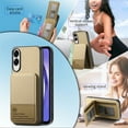 thumbnail image 4 of ELEHOLD Case for Samsung Galaxy S25 Edge, RFID Blocking Slim PU Leather Wallet Case with Card Holder & Kickstand,Khaki, 4 of 11