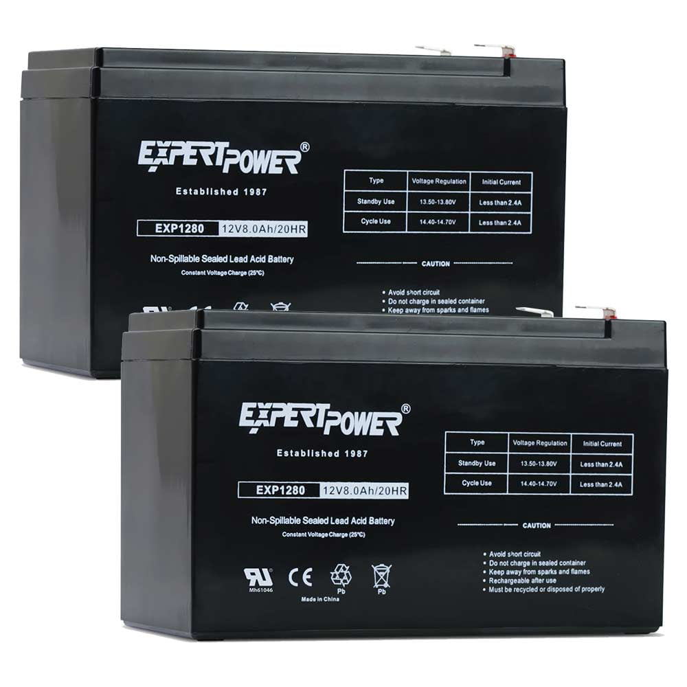 ExpertPower 12V 8Ah Sealed Lead Acid SLA Battery Replacement for UB1280